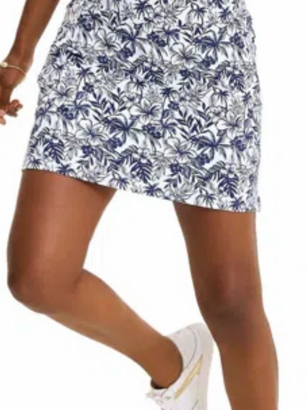 Tommy Bahama Aubrey Seaport Navy and White Floral Mini Skort - size L